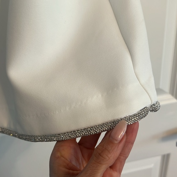 NWT Zara white mini dress with rhinestones - Picture 9 of 10